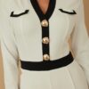 Button Trio Jumpsuit – Gold Ball Buttons & Structured Collar