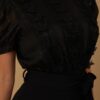 Sheer Butterfly Lace Jumpsuit with Ribbon Waist