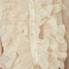 Ruffle Micro Crystal Long Sleeve Blouse – Puff Shoulders