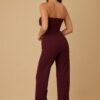 Strapless Mirror Stone Jumpsuit – Gold Embellished