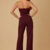 Strapless Mirror Stone Jumpsuit – Gold Embellished