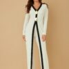 Mirror Stone Double-Layer Long Jumpsuit – Evening