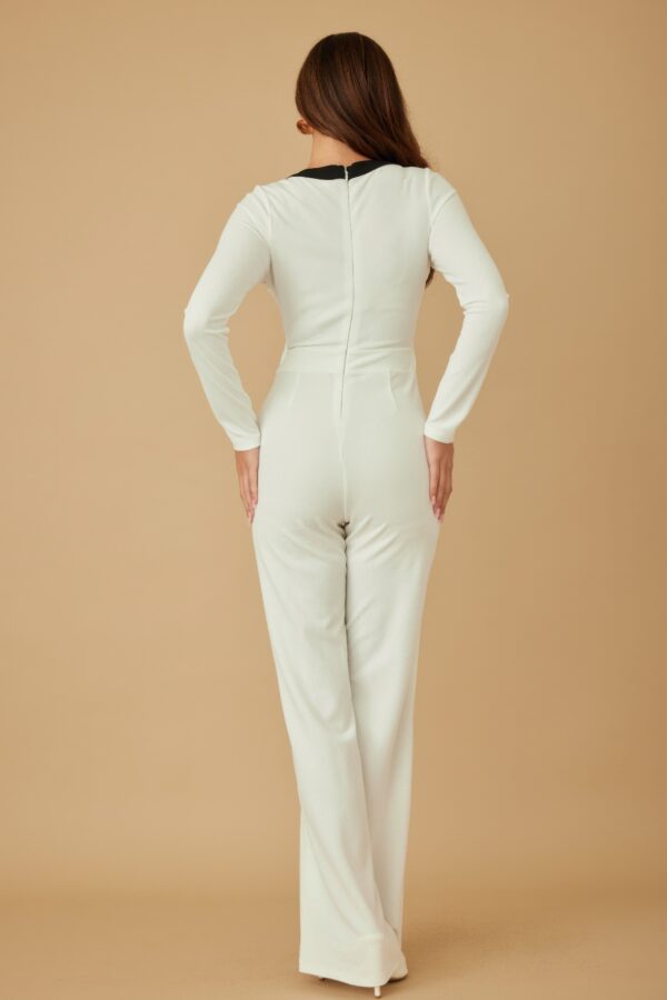Mirror Stone Double-Layer Long Jumpsuit – Evening