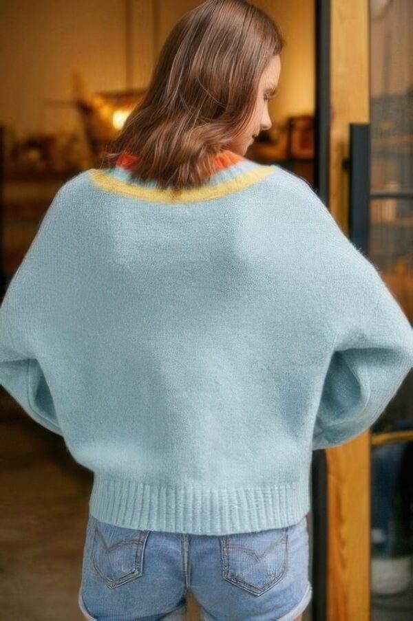 Overlap V-Neck Sweater – Soft Knit Relaxed Pullover