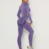 Seamless Space-Dye Crop Top & High-Waist Leggings
