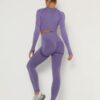 Seamless Space-Dye Crop Top & High-Waist Leggings