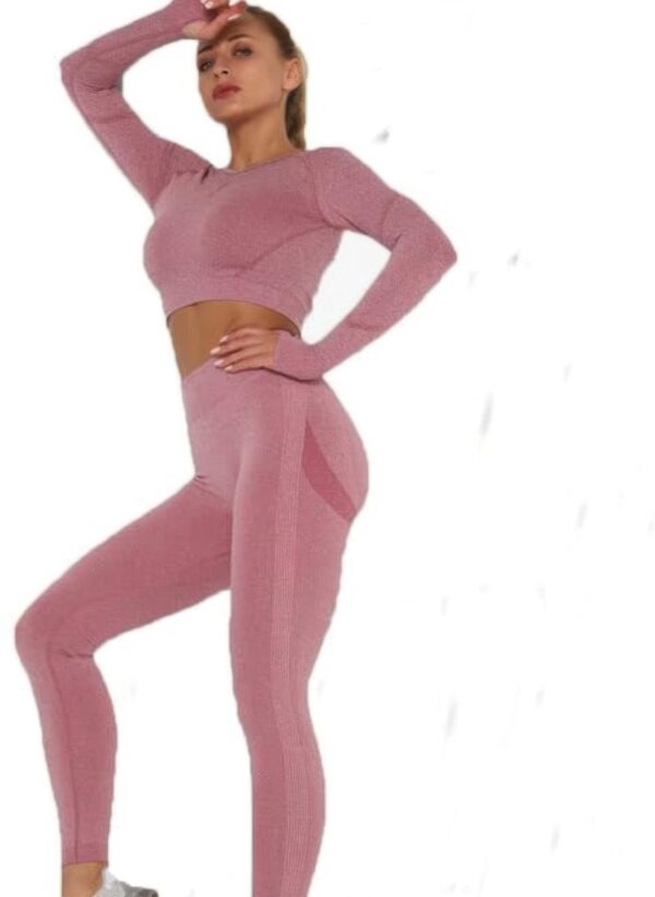 Seamless Space Dye Active Set – Crop Top & Leggings