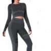 Seamless Long Sleeve Yoga Set – High-Waist Leggings