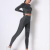 Seamless Long Sleeve Yoga Set – High-Waist Leggings