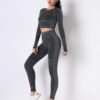 Seamless Long Sleeve Yoga Set – High-Waist Leggings