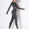 Seamless Long Sleeve Yoga Set – High-Waist Leggings