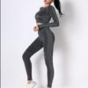 Seamless Long Sleeve Yoga Set – High-Waist Leggings