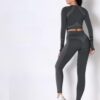 Seamless Long Sleeve Yoga Set – High-Waist Leggings