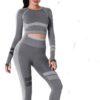 Seamless Long-Sleeve Yoga Set – High-Waist Leggings