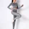 Seamless Long-Sleeve Yoga Set – High-Waist Leggings
