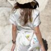 Resort Mini Dress – Flowy Tropical Print