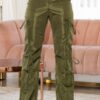 V-Cut Cargo Pants – Wide-Leg Utility Style