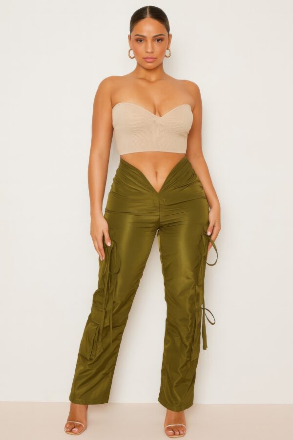V-Cut Cargo Pants – Wide-Leg Utility Style