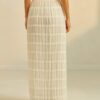 Sky Breeze Sheer Maxi Skirt – Horizontal Ruffle