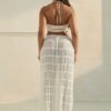 Sky Breeze Sheer Maxi Skirt – Horizontal Ruffle