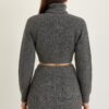 Mock Neck Knit Set – Crop Top & Mini Skirt
