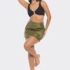 Faux Leather Strap Mini Skirt – Cross-Strap Detail