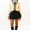 Bubble Lace-Up Mini Skirt – Low-Waist Puff Silhouette
