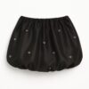 Bubble Lace-Up Mini Skirt – Low-Waist Puff Silhouette