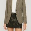 Mid-Waist Mini Skirt with Eyelet & Zipper Detail