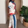 Crane & Nautical Print Shirt-Pant Set – Ivory Multi
