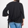Plus Size Wrap Tie-Waist Jacket – Black