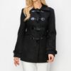 Structured Mid-Length Toggle Peacoat with Pockets