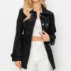 Structured Mid-Length Toggle Peacoat with Pockets