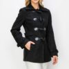 Structured Mid-Length Toggle Peacoat with Pockets