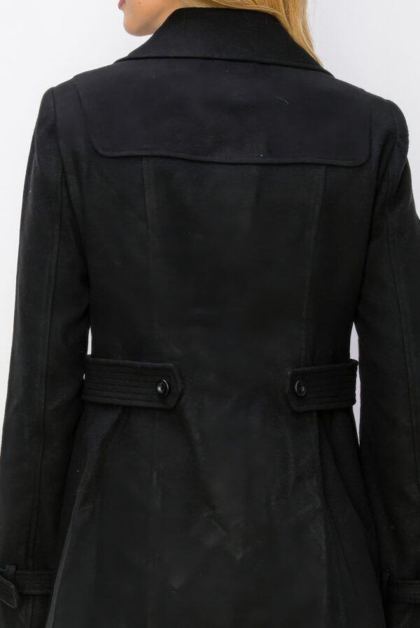 Structured Mid-Length Toggle Peacoat with Pockets
