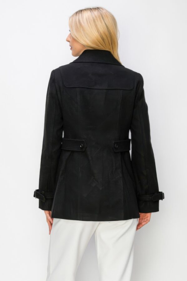 Structured Mid-Length Toggle Peacoat with Pockets