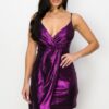 Strappy Ruched Draped Bodycon Mini Dress