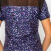 Sparkle Sequin Mesh Cap Sleeve Mini Dress