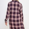 Plus-Size Plaid Side-Tie Dress with Tulip Hem