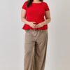 Plus Size Scuba Crepe Peplum Top – Scoop Neck