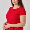 Plus Size Scuba Crepe Peplum Top – Scoop Neck