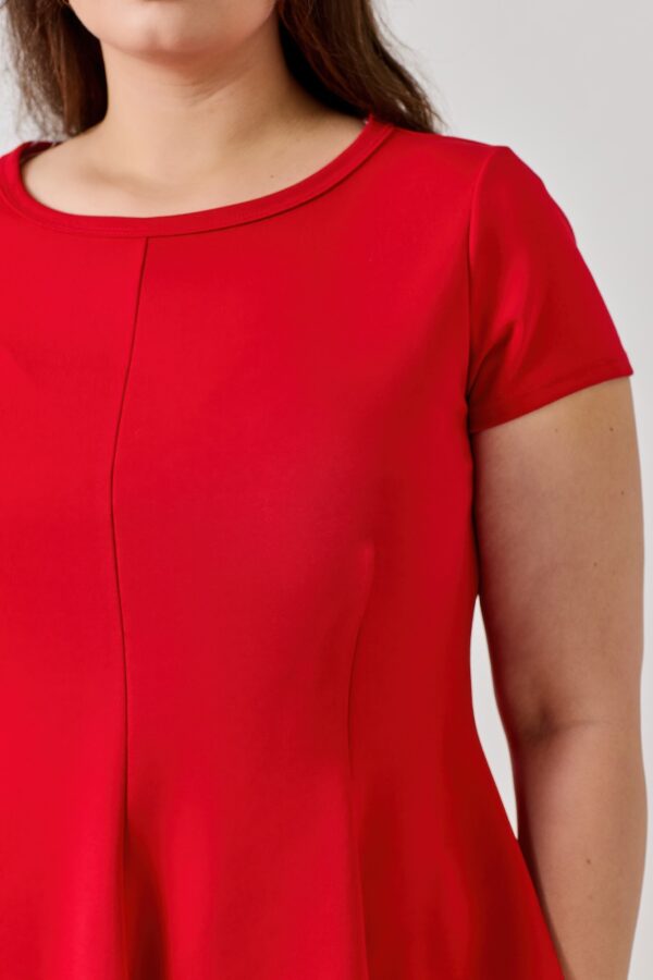 Plus Size Scuba Crepe Peplum Top – Scoop Neck