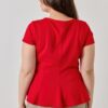 Plus Size Scuba Crepe Peplum Top – Scoop Neck