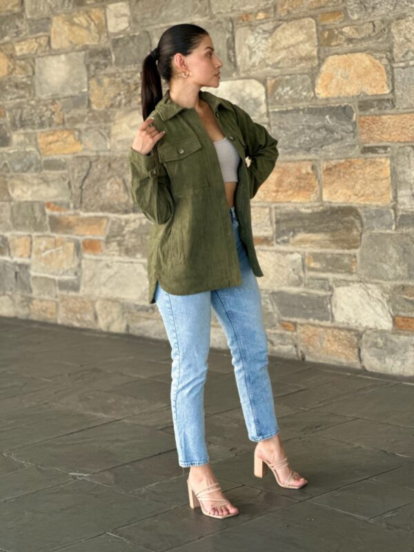 Oversized Corduroy Shacket – Utility Button-Down