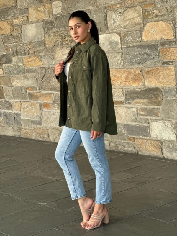 Oversized Corduroy Shacket – Utility Button-Down