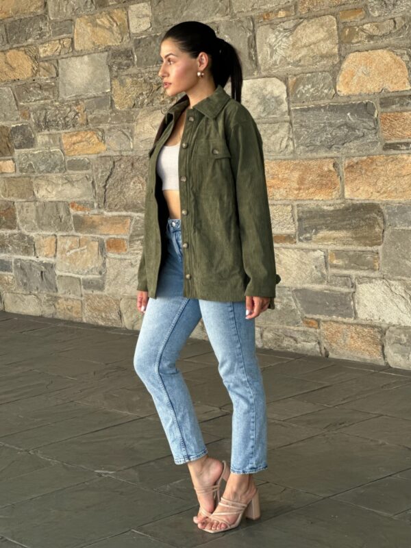 Oversized Corduroy Shacket – Utility Button-Down