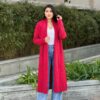 Clover Fine-Knit Midi Cardigan with Pockets