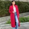 Clover Fine-Knit Midi Cardigan with Pockets