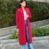 Clover Fine-Knit Midi Cardigan with Pockets