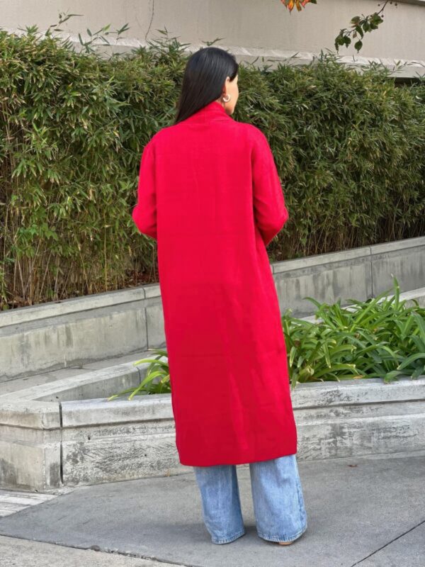 Clover Fine-Knit Midi Cardigan with Pockets